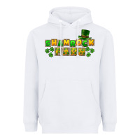 White St. Patrick's Shamrock farm Heavyweight Hoodie - CowGirlArtShop