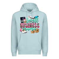 Blue Mist Small Business Mama Premium Hoodie - CowGirlArtShop