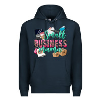 Navy Small Business Mama Premium Hoodie - CowGirlArtShop