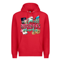 Red Small Business Mama Premium Hoodie - CowGirlArtShop