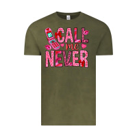 Vintage Olive call me never Vintage Tee - NancyCooperArtShop