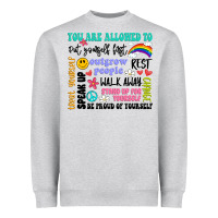 Heather Grey you are allowed to Heavyweight Sweatshirt - Artiststas