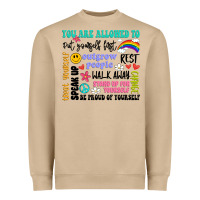 You Are Allowed To Heavyweight Sweatshirt | Teevron
