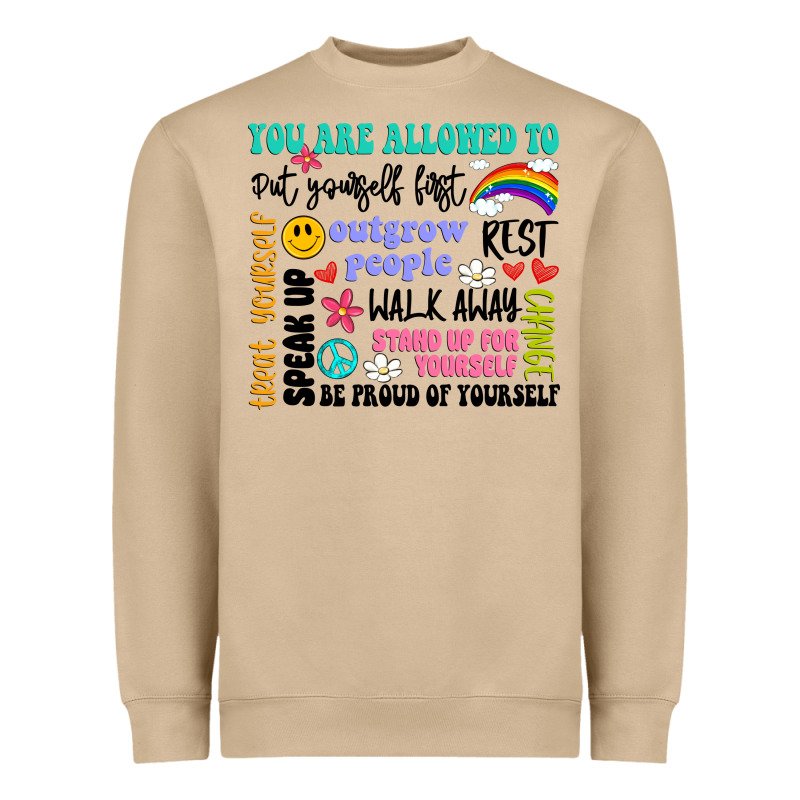 You Are Allowed To Heavyweight Sweatshirt by Artiststas | Teevron