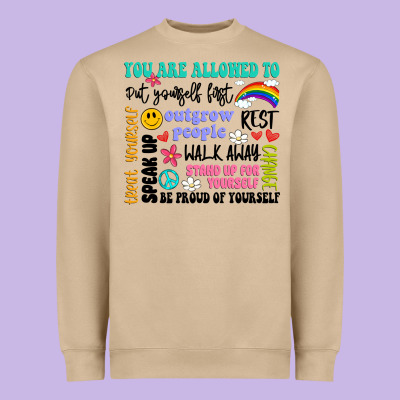 You Are Allowed To Heavyweight Sweatshirt Designed By Artiststas