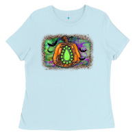 Baby Blue halloween gemstone background Ladies Tee - JahusDesignShop