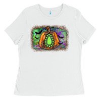 White halloween gemstone background Ladies Tee - JahusDesignShop