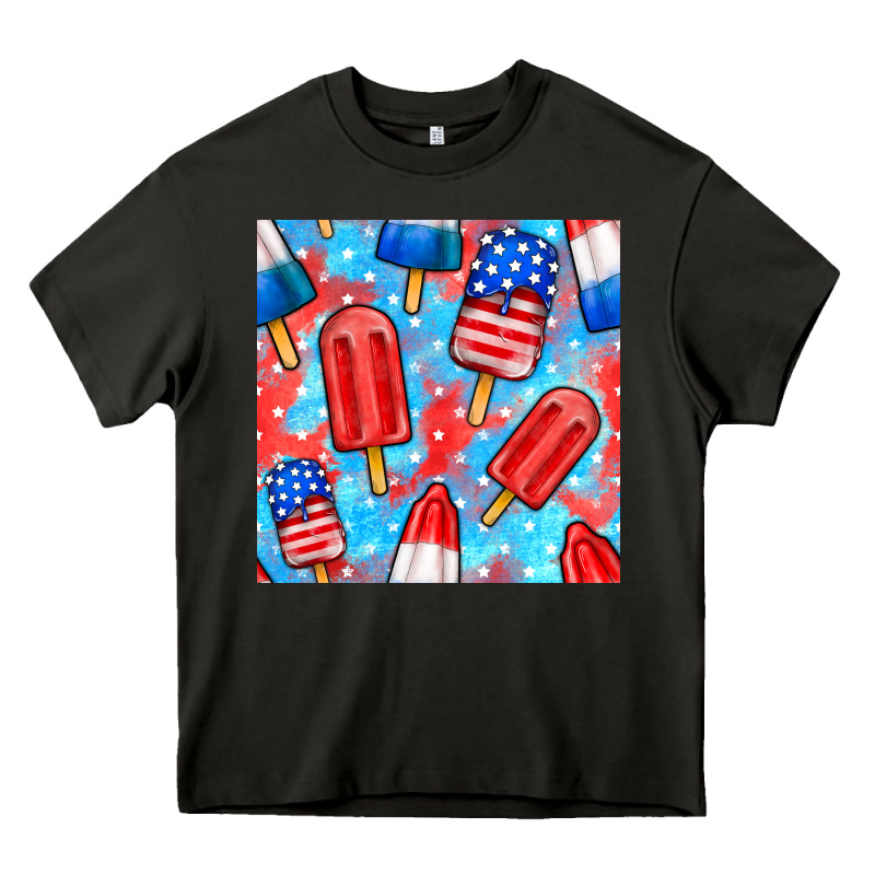 4th Of July Popsicle Seamless Pattern Heavy Core Tee by BundleAndBundleShop | Teevron