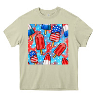Mossy 4th of july popsicle seamless pattern Heavy Core Tee - BundleAndBundleShop