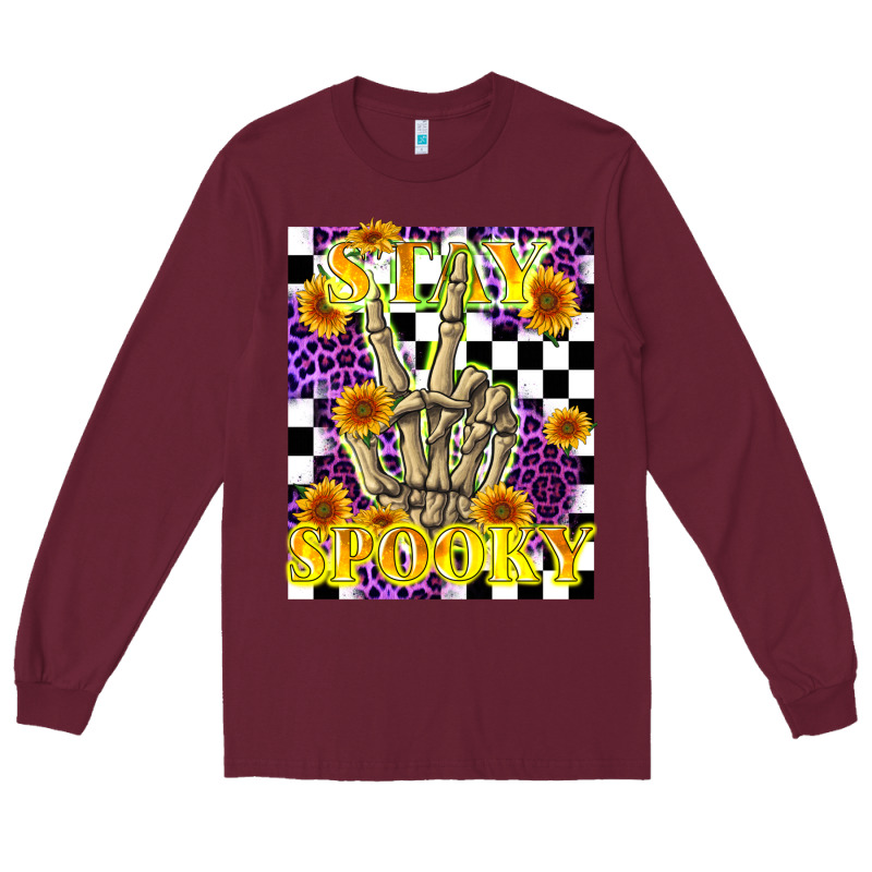 Stay Skeleton Hand Spooky Long Sleeve Tee by LillyAllenDesigns | Teevron