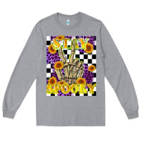 Heather Grey stay skeleton hand spooky Long Sleeve Tee - LillyAllenDesigns