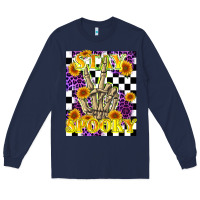 Navy stay skeleton hand spooky Long Sleeve Tee - LillyAllenDesigns