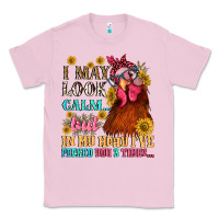Bubblegum Pink i may look calm but in my head i pecked you three Classic Tee - NancyCooperArtShop