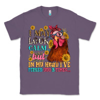 Lavender i may look calm but in my head i pecked you three Classic Tee - NancyCooperArtShop
