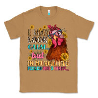 Toasted Coconut i may look calm but in my head i pecked you three Classic Tee - NancyCooperArtShop