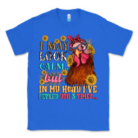 True Royal i may look calm but in my head i pecked you three Classic Tee - NancyCooperArtShop