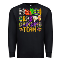 Black mardi gras drinking team with glasses olivia Premium Sweatshirt - OliviaCreatesArt