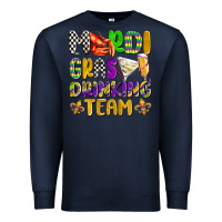 Navy mardi gras drinking team with glasses olivia Premium Sweatshirt - OliviaCreatesArt