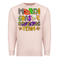 Pale Pink mardi gras drinking team with glasses olivia Premium Sweatshirt - OliviaCreatesArt