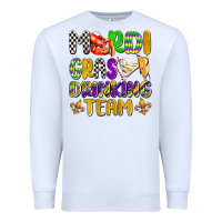 White mardi gras drinking team with glasses olivia Premium Sweatshirt - OliviaCreatesArt