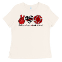 Bone peace love back to red Ladies Tee - Artiststas