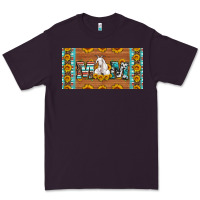 Plum mom goat sunflowers license plate Premium Tee - Artiststas