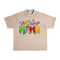 French Oak autism mama Urban Heavy Tee - MaliasSmallBusiness