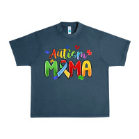 Midnight Navy autism mama Urban Heavy Tee - MaliasSmallBusiness