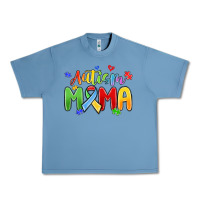 Pebble Blue autism mama Urban Heavy Tee - MaliasSmallBusiness