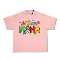 Salmon autism mama Urban Heavy Tee - MaliasSmallBusiness