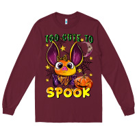 Burgundy too cute to spook Long Sleeve Tee - LillyAllenDesigns