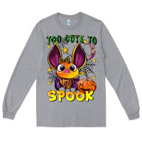 Heather Grey too cute to spook Long Sleeve Tee - LillyAllenDesigns