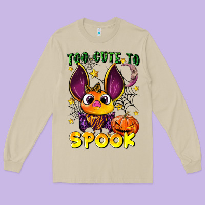Too Cute To Spook Long Sleeve Tee Designed By Lillyallendesigns