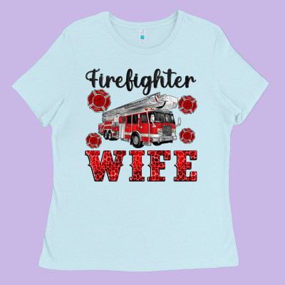 Firefighter Wife Ladies Tee Designed By Artiststas