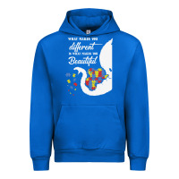 Cobalt Autism Different Makes You Beautiful Urban Hoodie - CowhideDigitalArt