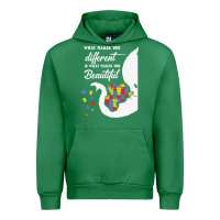 Emerald Autism Different Makes You Beautiful Urban Hoodie - CowhideDigitalArt