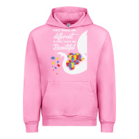 Fuchsia Pink Autism Different Makes You Beautiful Urban Hoodie - CowhideDigitalArt