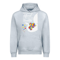 Heather Grey Autism Different Makes You Beautiful Urban Hoodie - CowhideDigitalArt