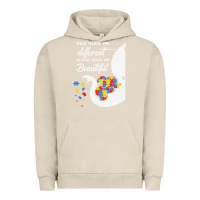 Pigment French Oak Autism Different Makes You Beautiful Urban Hoodie - CowhideDigitalArt