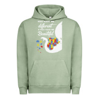 Pigment Oil Green Autism Different Makes You Beautiful Urban Hoodie - CowhideDigitalArt