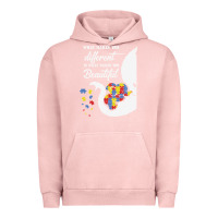 Pigment Salmon Autism Different Makes You Beautiful Urban Hoodie - CowhideDigitalArt