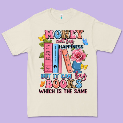 Money Can't Buy Happiness But It Can Buy Books Whi Premium Tee Designed By Jahusdesignshop