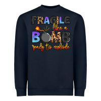 Navy fragile like a bomb ready to explode Heavyweight Sweatshirt - Artiststas