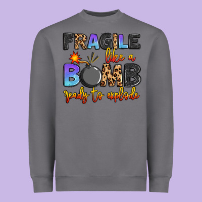 Fragile Like A Bomb Ready To Explode Heavyweight Sweatshirt Designed By Artiststas