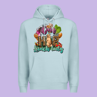 One Hip Lunch Lady Easter Day Premium Hoodie Designed By Howdyjamesfarm
