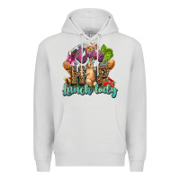 Dove Grey One hip lunch lady Easter Day Premium Hoodie - HowdyJamesFarm
