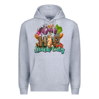 Heather Grey One hip lunch lady Easter Day Premium Hoodie - HowdyJamesFarm