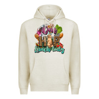 Oatmeal Heather One hip lunch lady Easter Day Premium Hoodie - HowdyJamesFarm