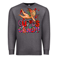 Charcoal Heather cupids candy olivia Premium Sweatshirt - OliviaCreatesArt