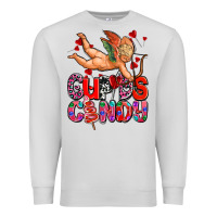 Dove Grey cupids candy olivia Premium Sweatshirt - OliviaCreatesArt